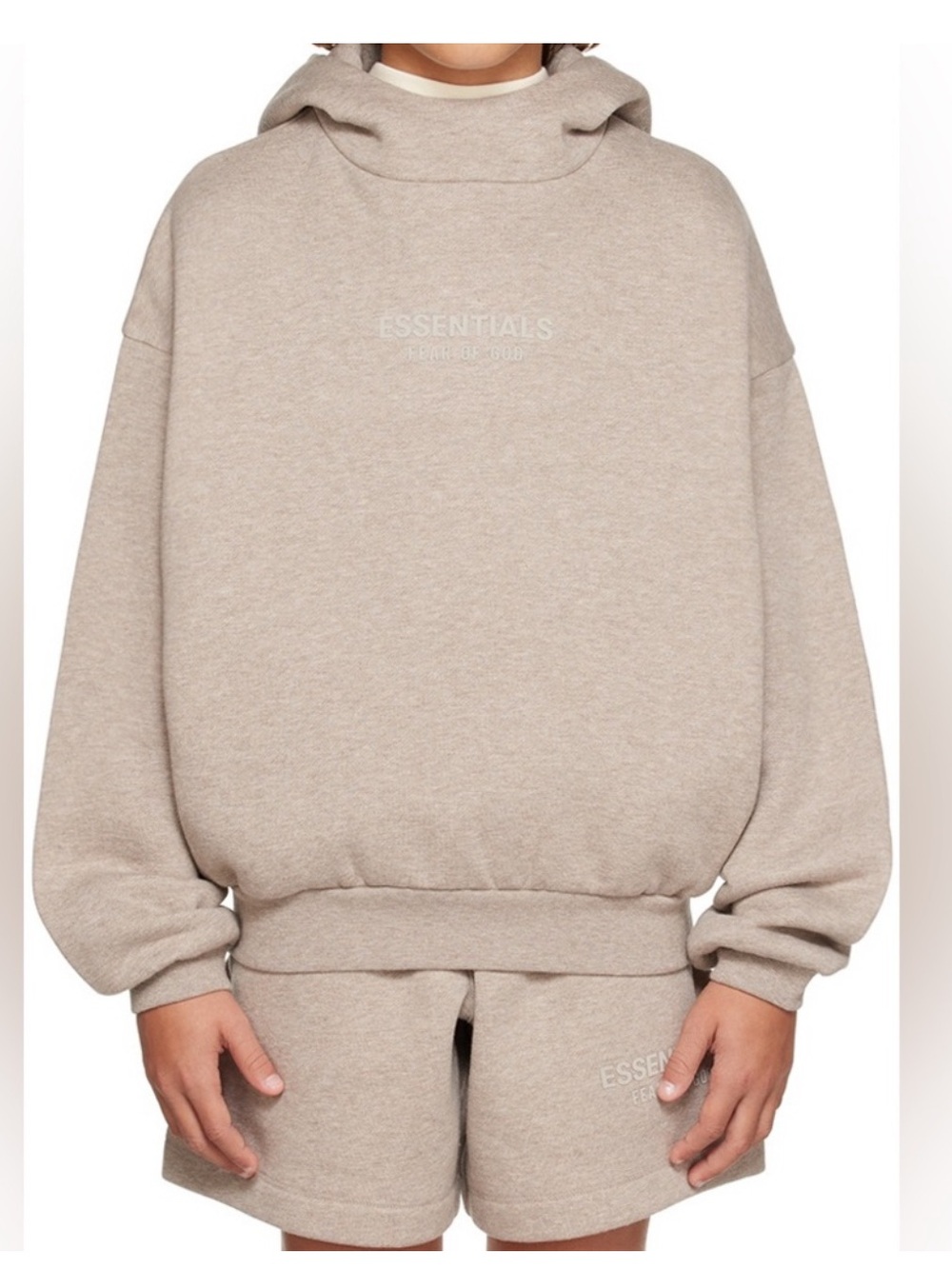Essentials beige kids hoodie